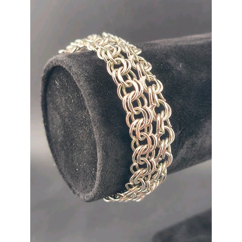 Vintage JB Sterling Silver Chain Charm Bracelet | Jacoby-Bender | 28g